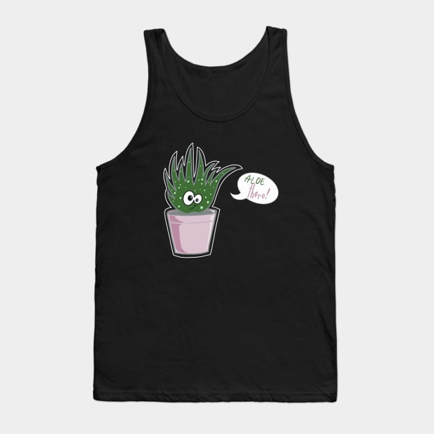 Aloe there  kawaii succulent Tank Top by CALLAILLUSTRATE